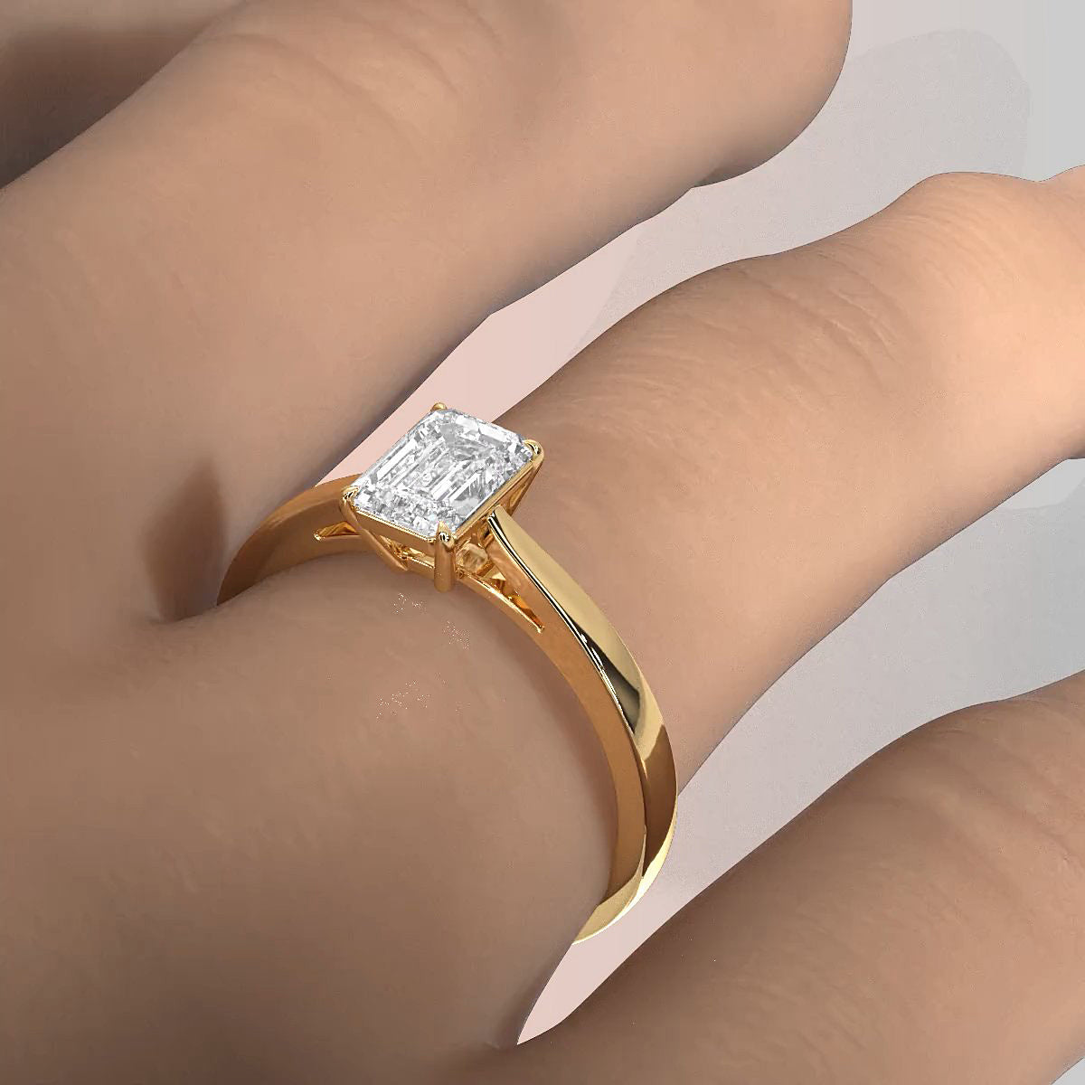 Lab Grown Diamond IGI Certified 4 Prong Solitaire Engagement Ring 4g Setting 1.00 Ctw.